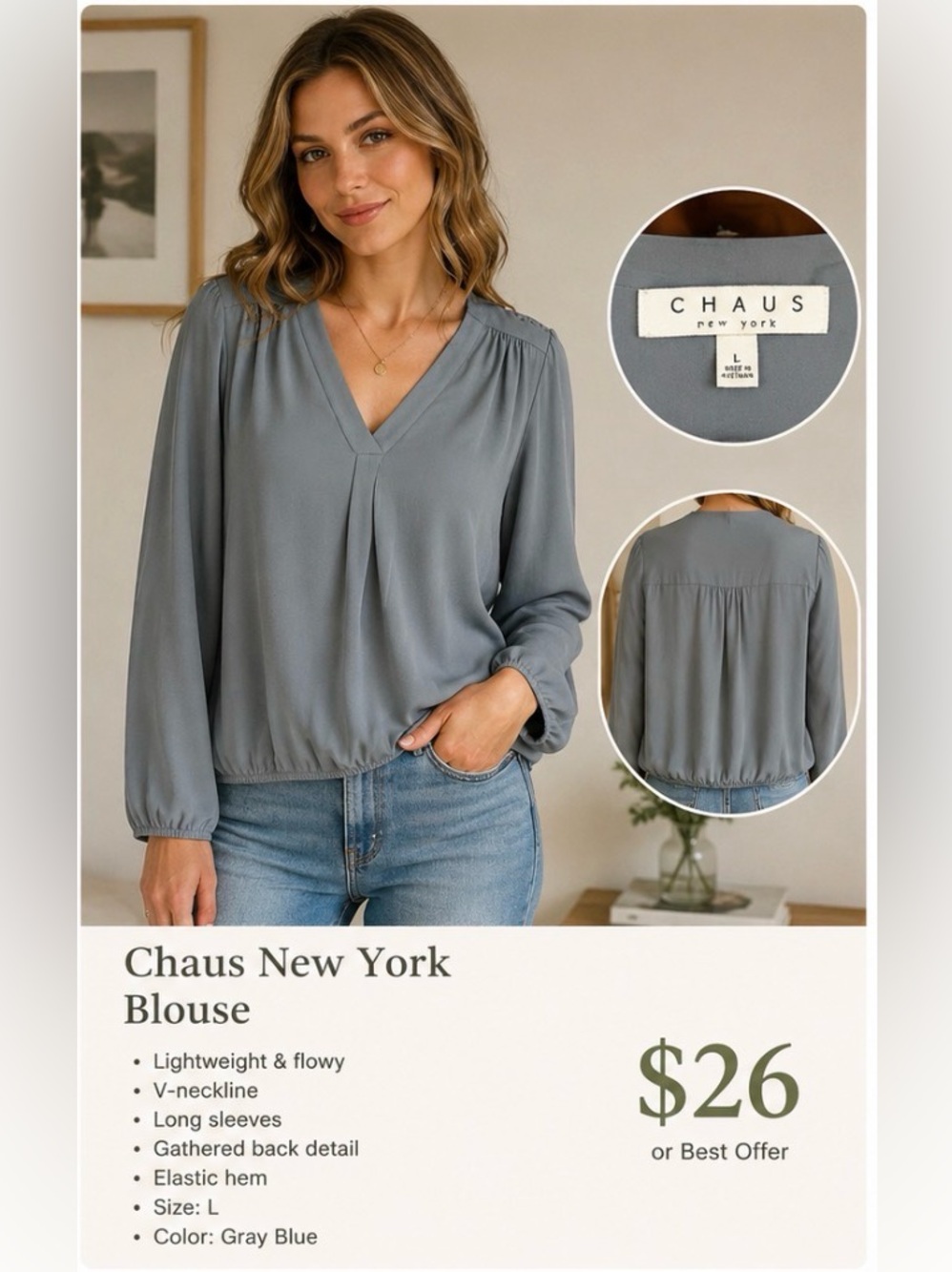 Chaus New York blouse